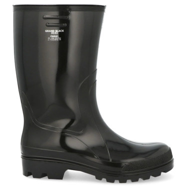 Kalosze Ochronne GRAND Black PVC | Antypoślizgowe i Wodoodporne Buty Robocze