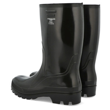 Kalosze Ochronne GRAND Black PVC | Antypoślizgowe i Wodoodporne Buty Robocze