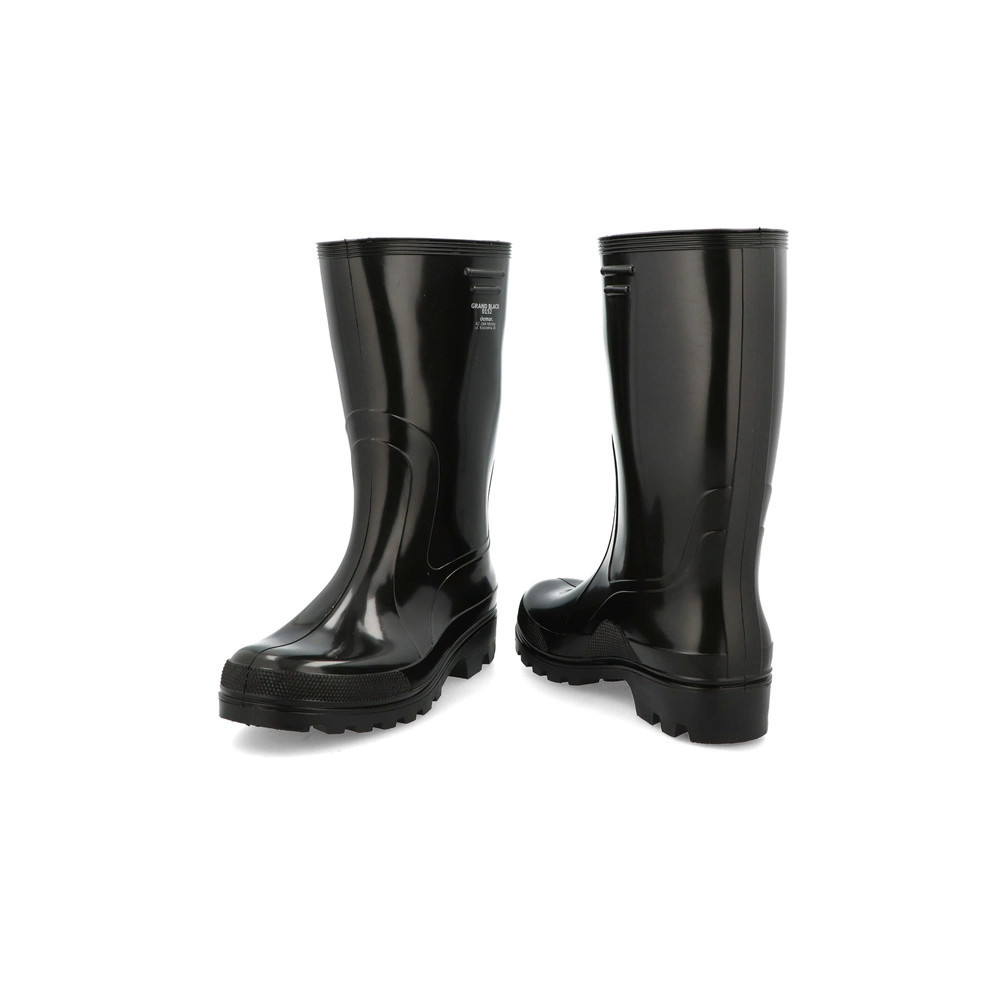 Kalosze Ochronne GRAND Black PVC | Antypoślizgowe i Wodoodporne Buty Robocze