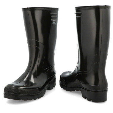 Kalosze Ochronne GRAND Black PVC | Antypoślizgowe i Wodoodporne Buty Robocze